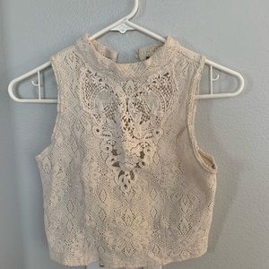 Free People crochet halter top.